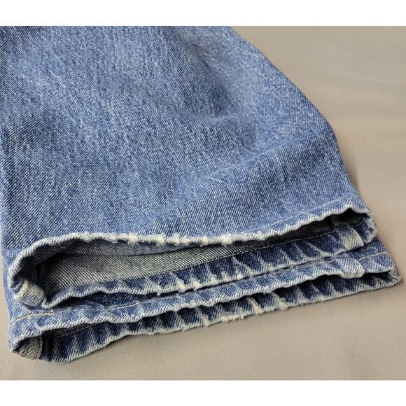 Wrangler Straight Leg Jeans Mens 42" x 30" Blue Medium Wash Pockets High-Rise - Picture 5 of 11